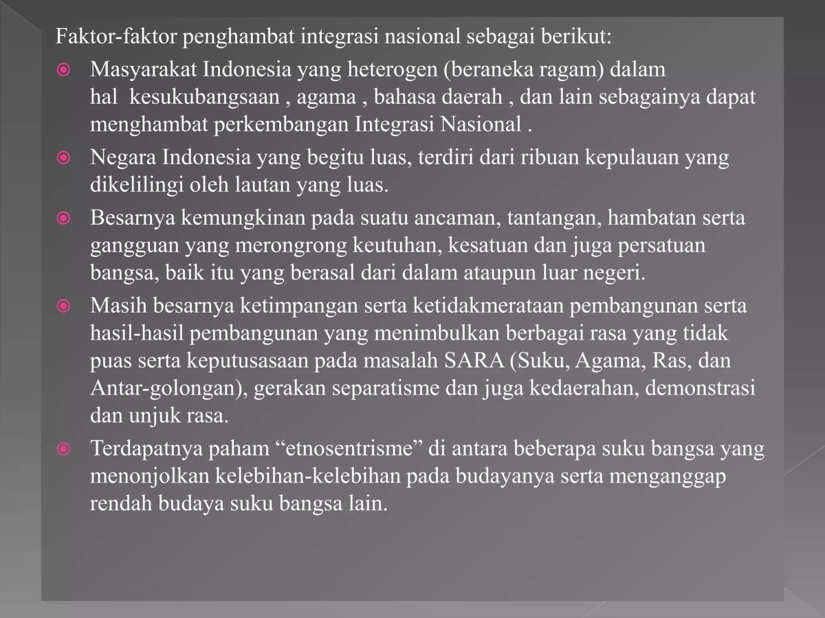 Bedakan Separatisme dan Integrasi