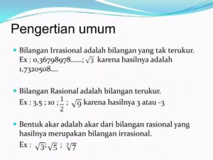 Persamaan Bentuk Akar