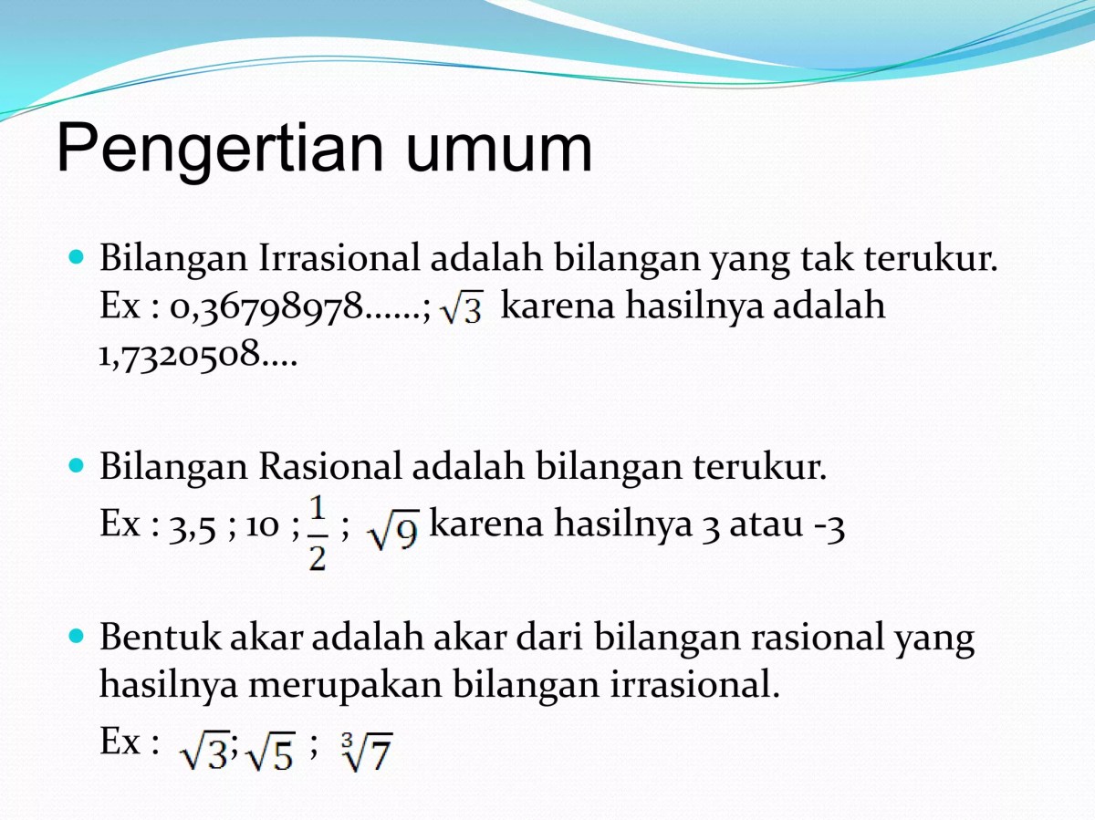 Persamaan Bentuk Akar