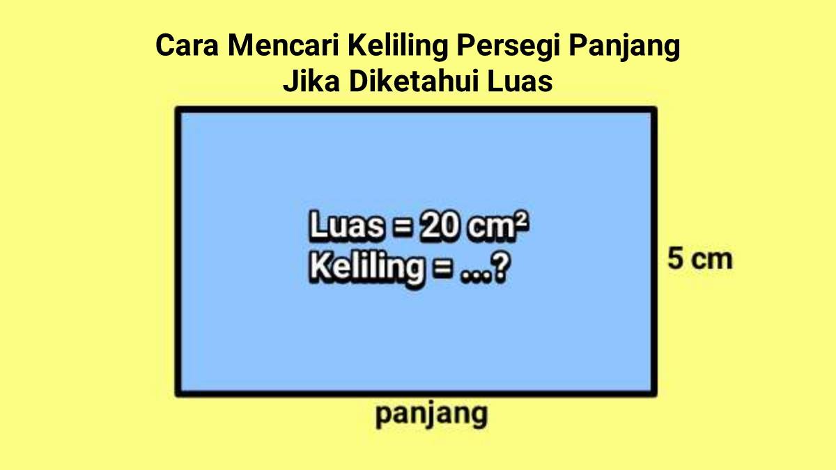 Menentukan lebar persegi panjang dari keliling 64 cm
