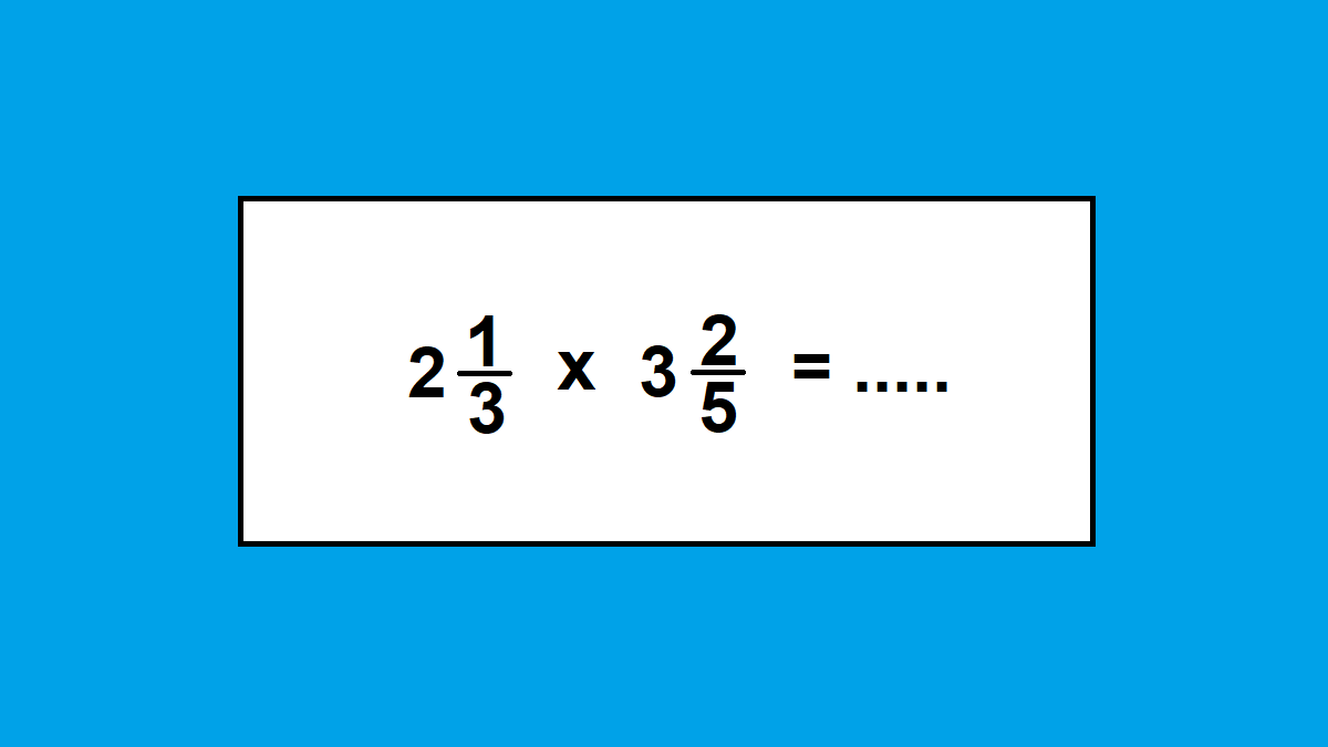 Penjumlahan Pecahan 3 1/3 dan 2 1/3