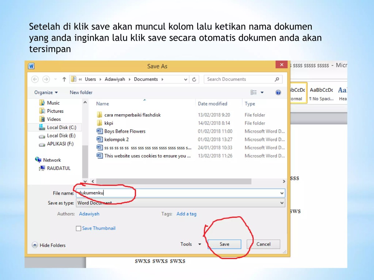 Perbedaan Antara Save As dan Save dalam Menyimpan Dokumen