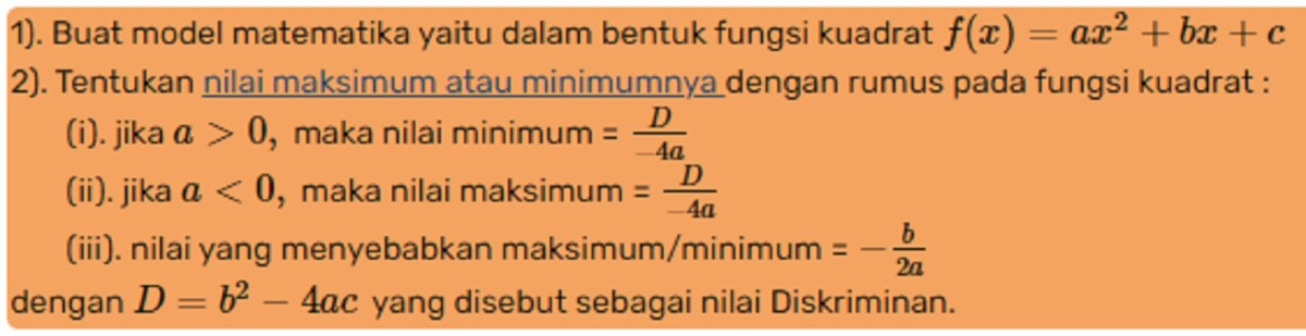 Tentukan nilai minimum fungsi Y = x³+6x²‑15x‑2