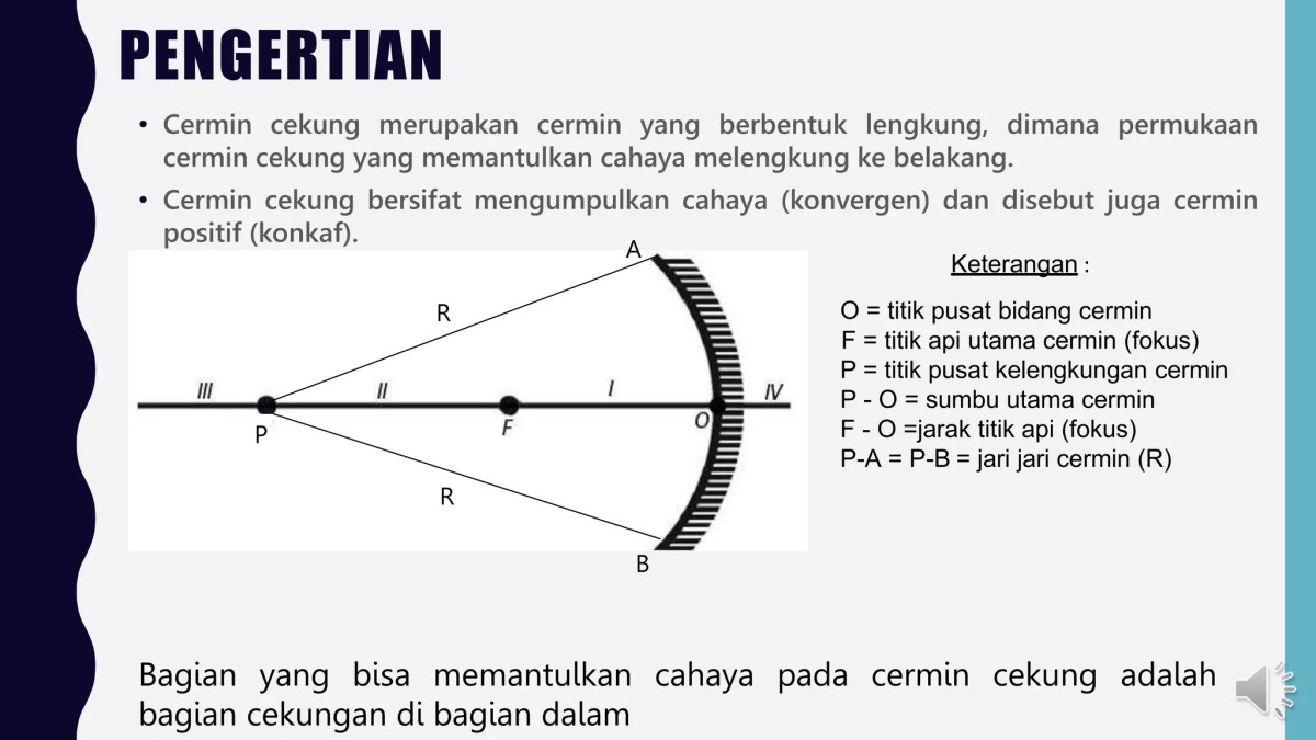 Hitung jari‑jari kelengkungan, jarak, dan tinggi bayangan cermin cekung