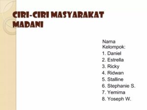 Ciri‑ciri Utama Masyarakat Madani yang Beradab dan Bertanggung Jawab