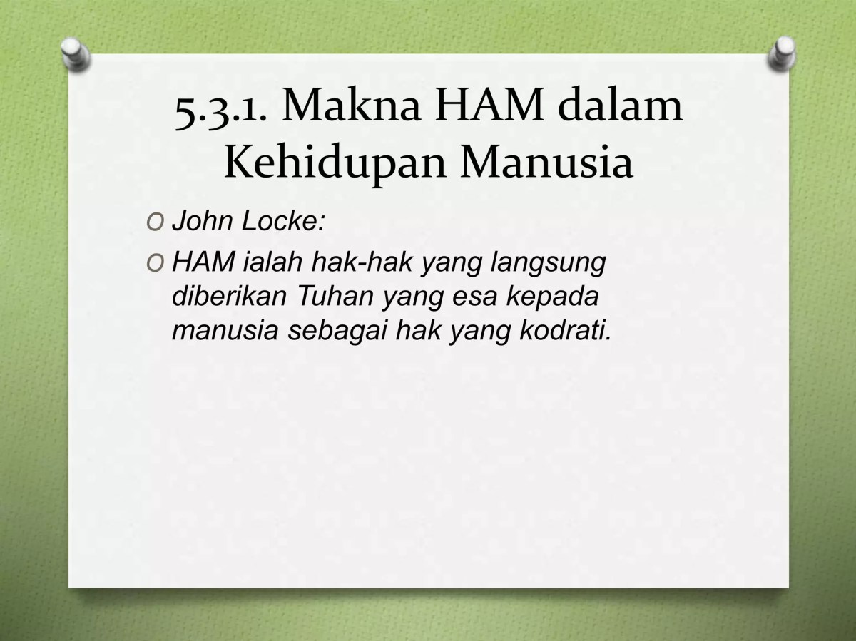 Perwujudan Hak Asasi Manusia dalam Kehidupan Berbangsa
