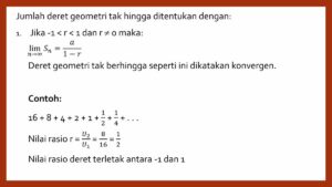 Jumlah suku genap deret geometri tak hingga dengan S=81 a1=27