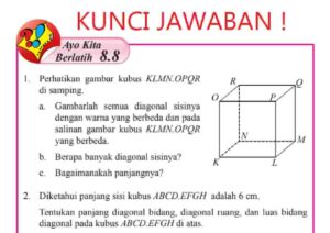 Menentukan Panjang Rusuk Kubus dari Diagonal Ruang 6 cm