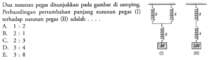 Perubahan Panjang Pegas pada Gaya 10 N dan 18 N