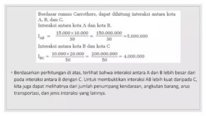 Menentukan Kekuatan Interaksi Penduduk A, B, dan C Berdasarkan Jarak