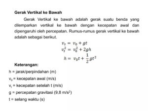 Rumus Gerak Lurus Berubah Secara Beraturan