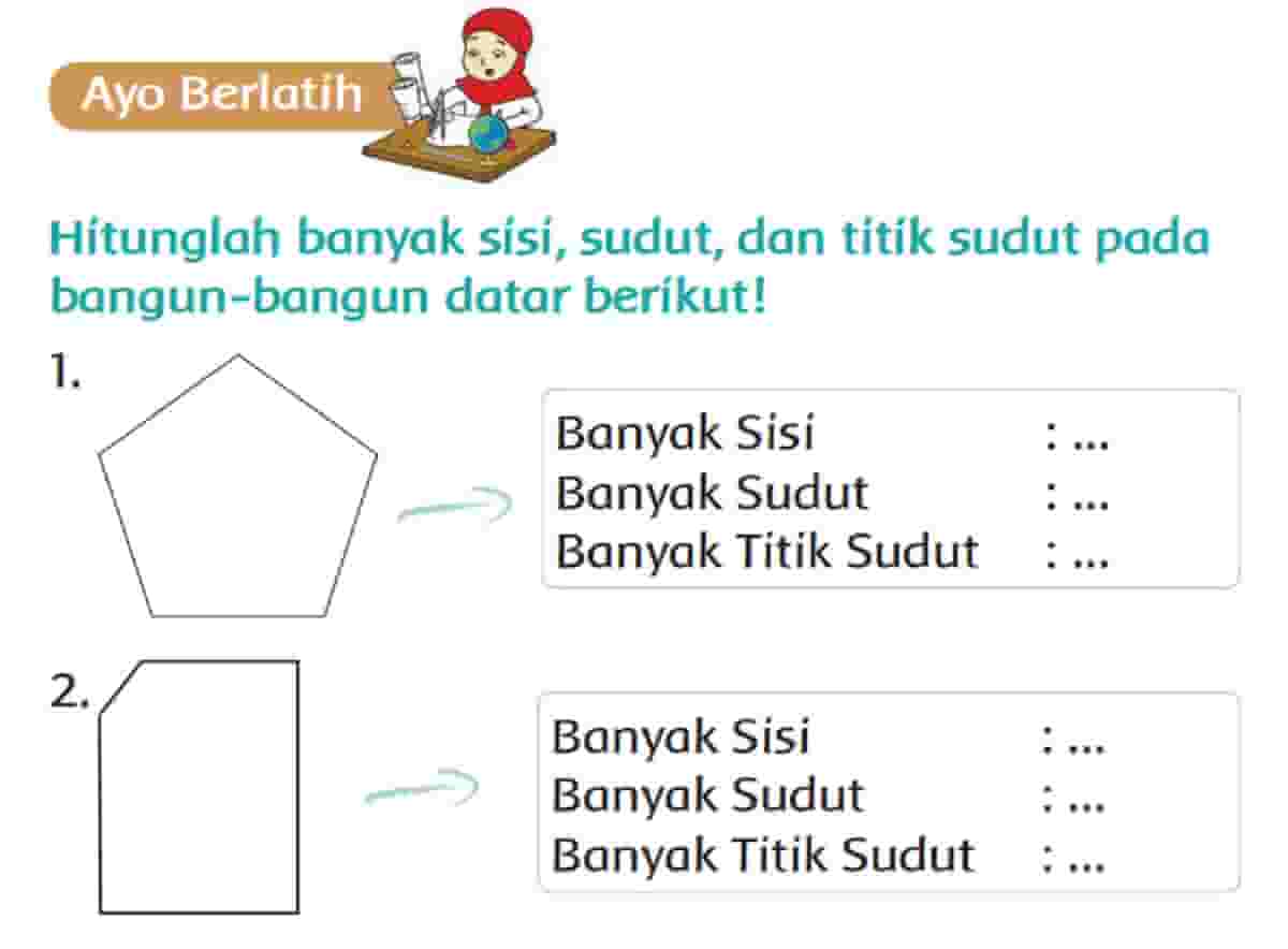Jumlah rusuk dan titik sudut pada tabung