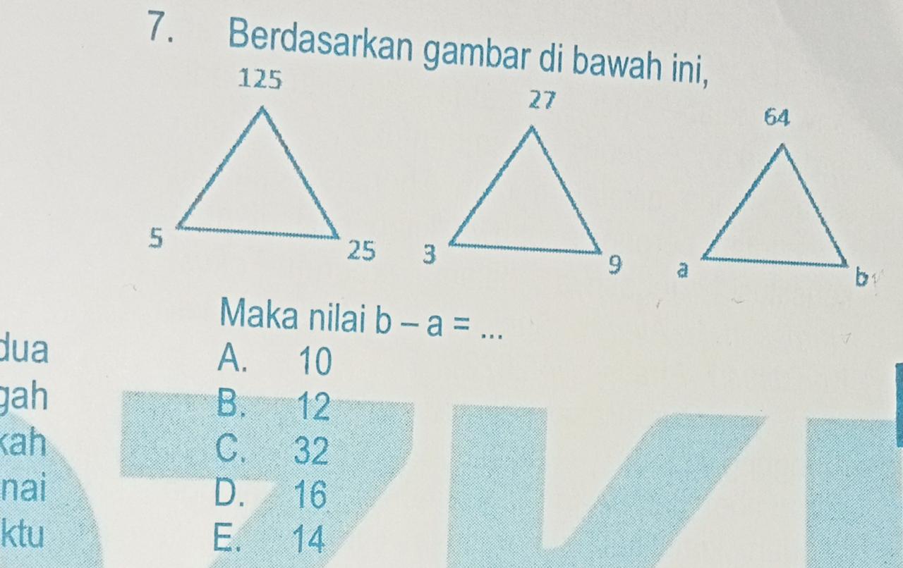 Nilai a pada soal ini