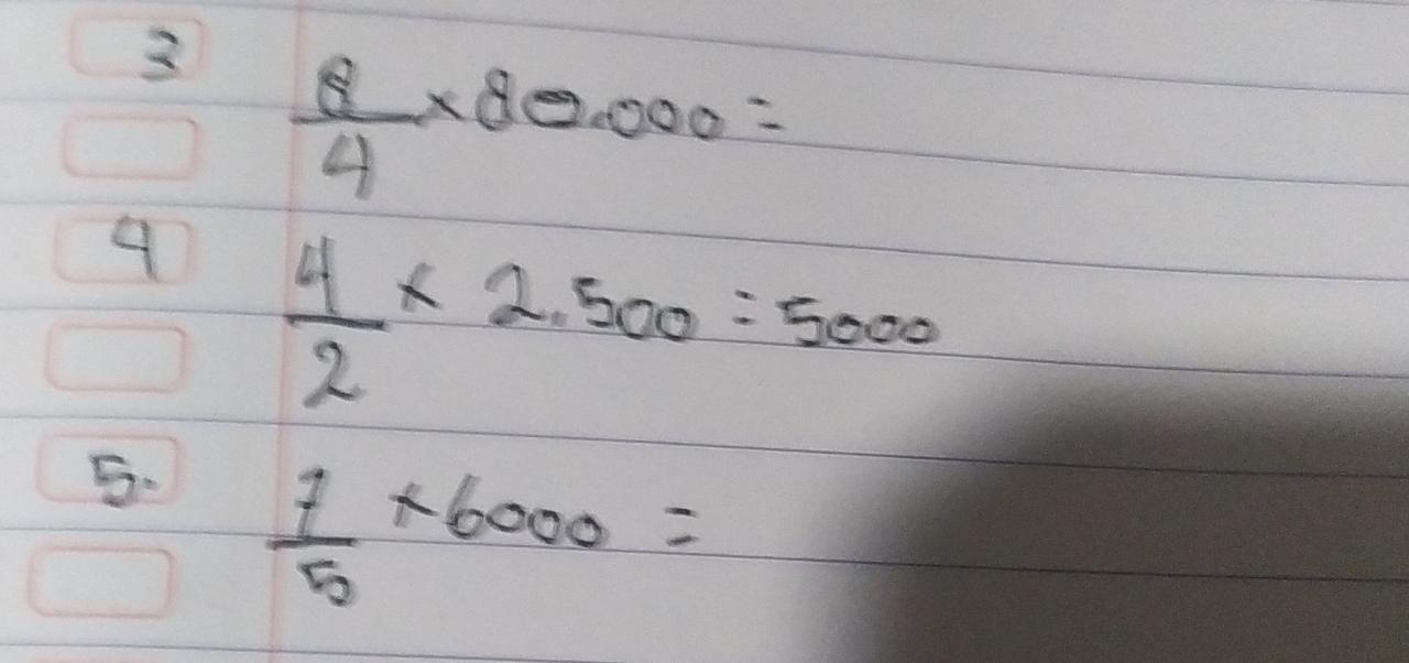 Hasil 3½ + 50% - 3/5 × 1⅔