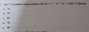 Tentukan Turunan F(x) = (1+2x²)(x − x²)