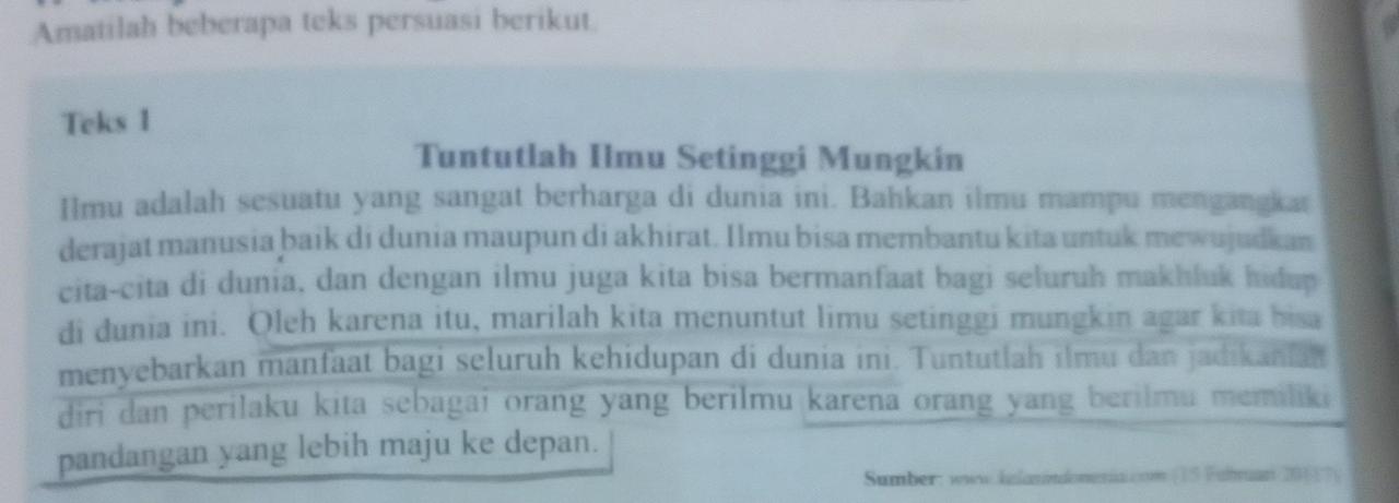 Kalimat Berisi Fakta