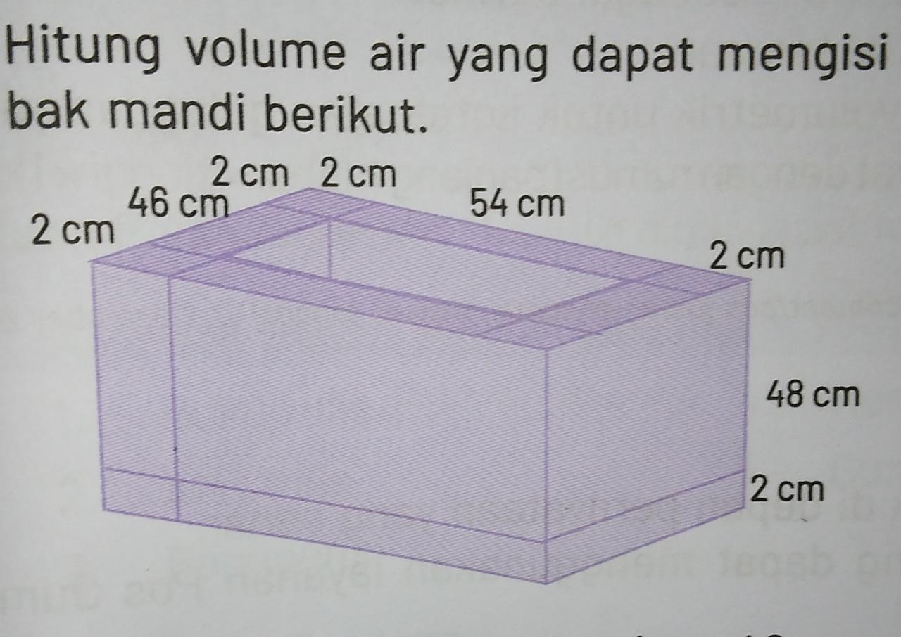 Menghitung Volume Air Bak Mandi Isi 05.10‑05.40 dengan Debit 8 L/menit