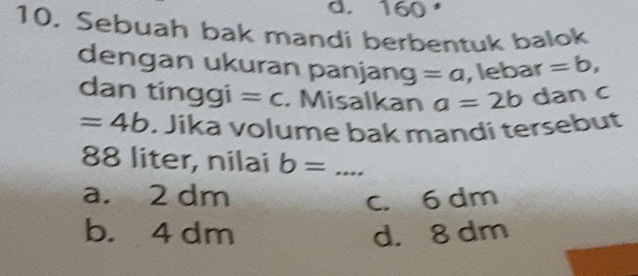 Kedalaman Bak Persegi Panjang 4 m × 3 m, Volume 40 m³