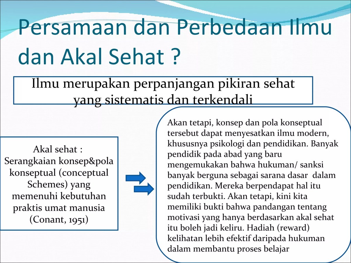 Perbedaan Akal Sehat dan Waras