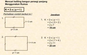 Keliling Persegi Panjang Dua Kali Keliling Persegi ABCD