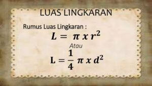 Luas lingkaran dengan keliling 6π