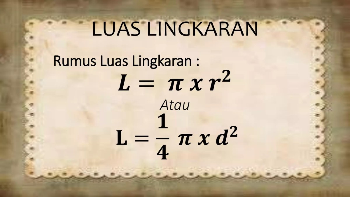 Luas lingkaran dengan keliling 6π