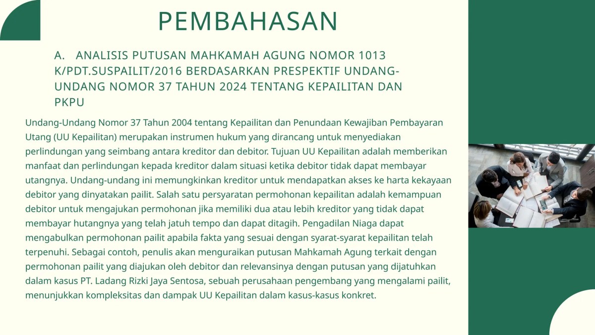 Jelaskan kepailitan yang dipahami beserta contoh konkret