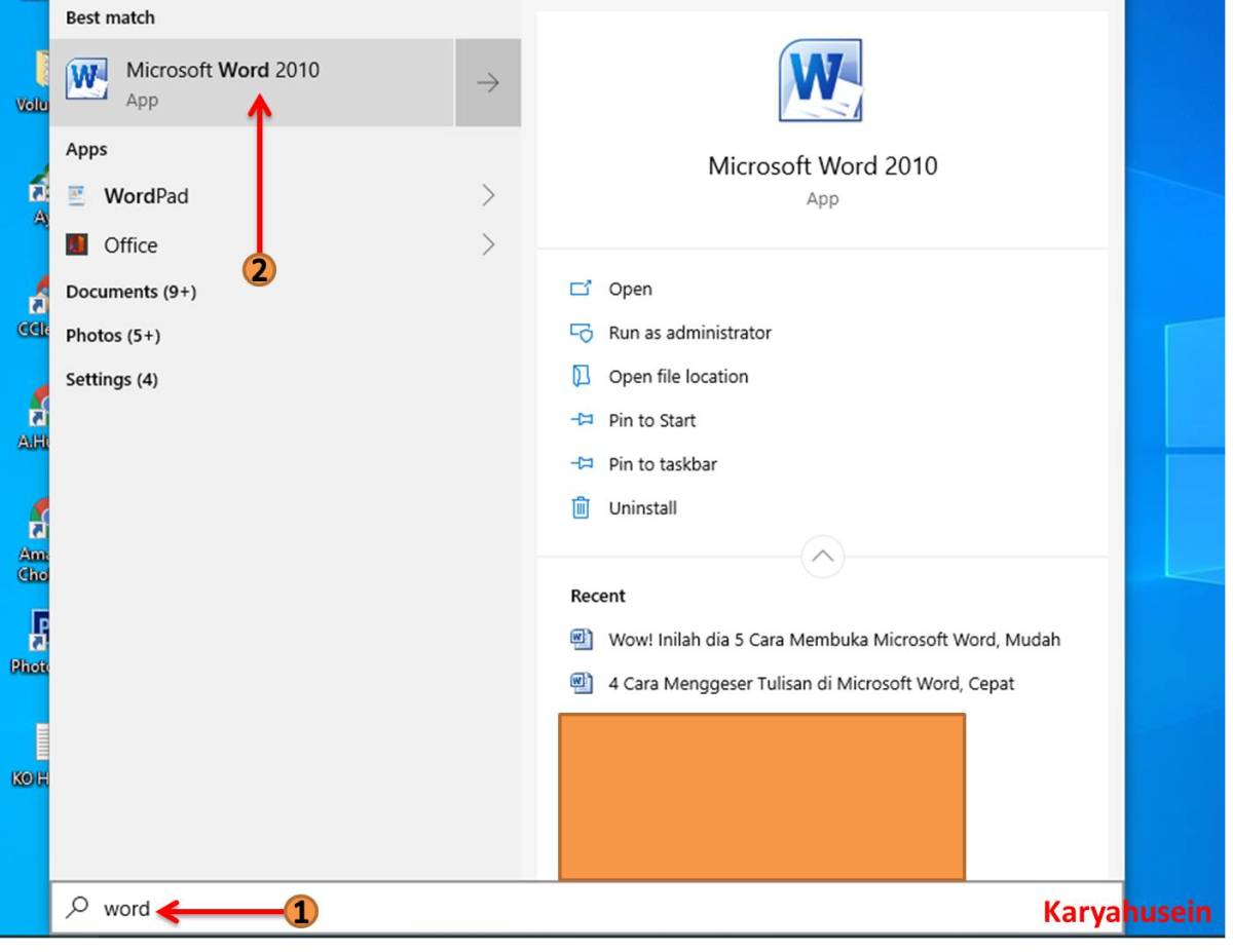 Cara memulai Microsoft Word 2007