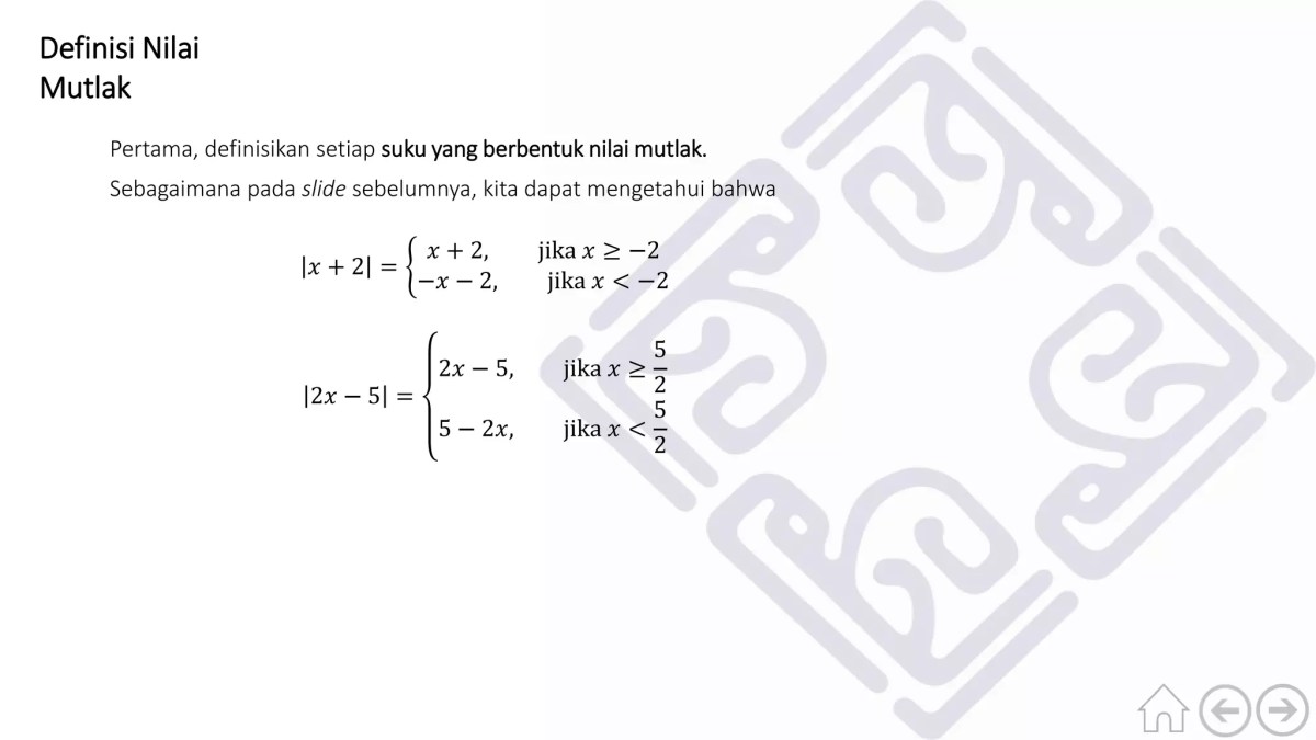Manipulasi Bentuk Nilai Mutlak dengan Sifat 1.1
