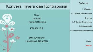 Tentukan konvers, invers, kontraposisi implikasi pemanasan global dan cuaca