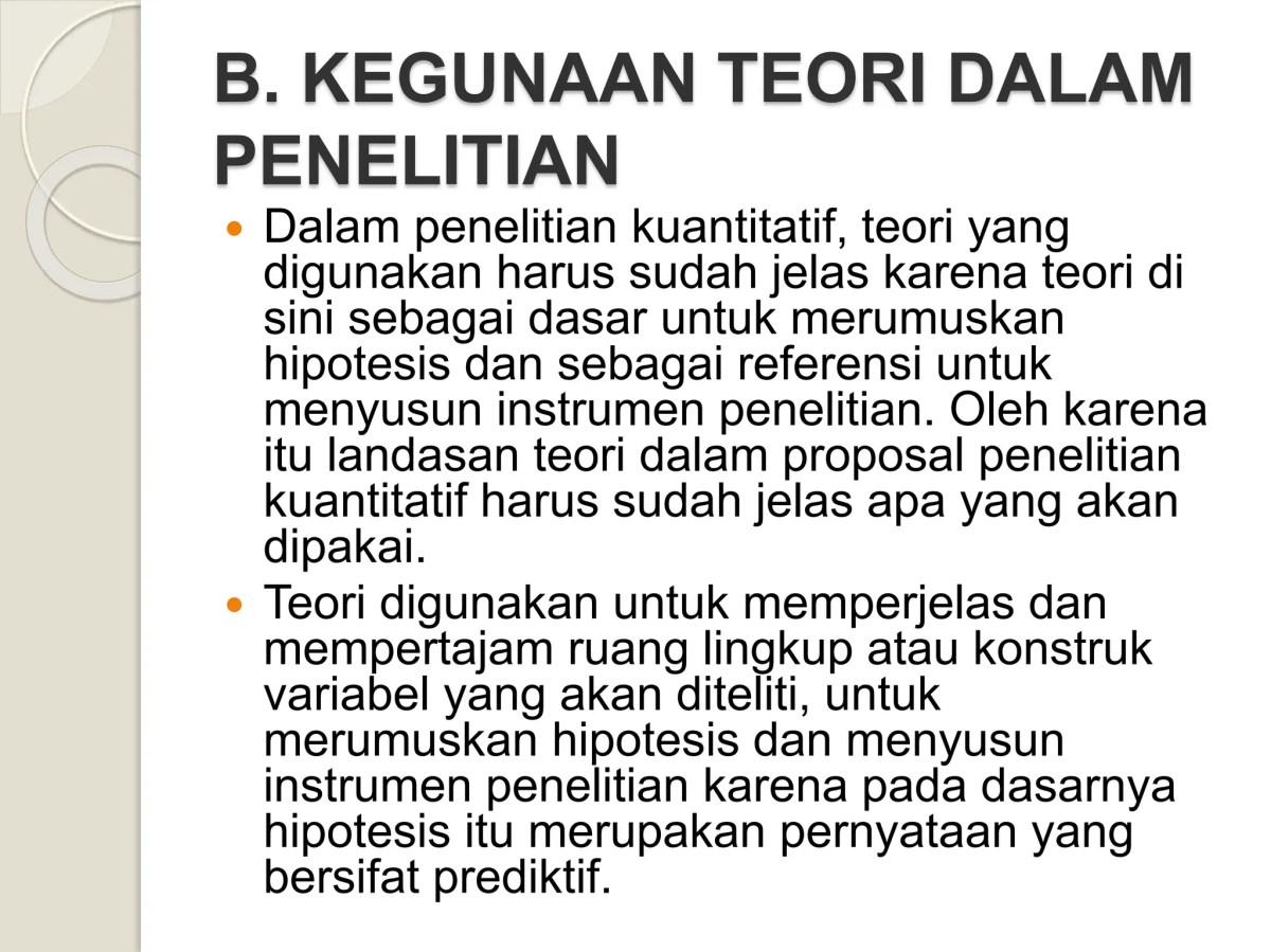 Fungsi Teori dalam Hipotesis