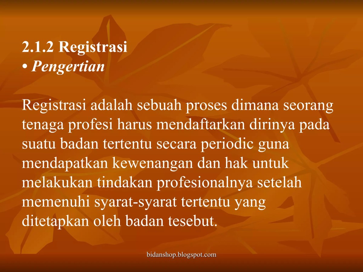 Pengertian Registrasi