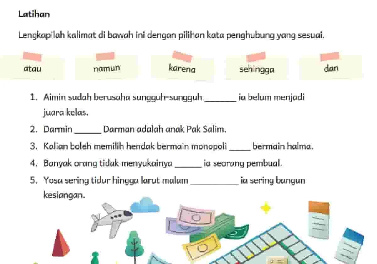 Kata Penghubung dalam Kalimat Aku Berangkat Sekolah Pukul 6 Bersama Ayah