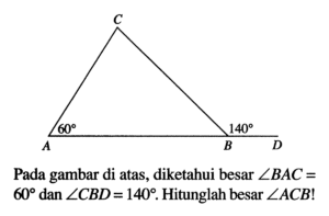 Menentukan Sudut x dengan DCE 30°, BCE 50°, CBD 60°, DBE 20°