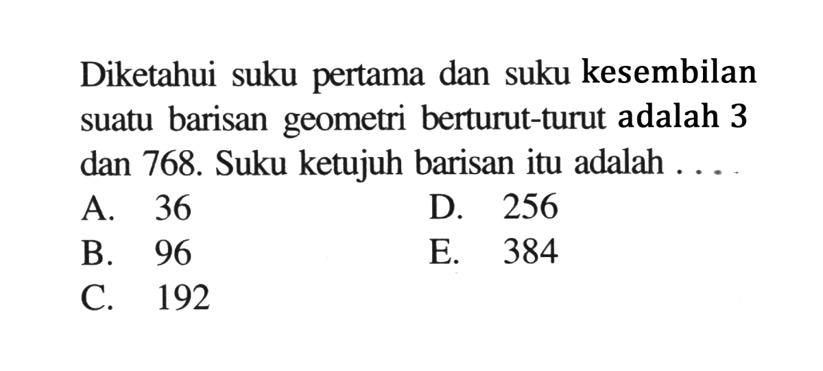 Diketahui a,b, dan c berturut-turut adalah suku ke-2,ke-4, dan ke-6 suatu barisan aritmatika. Jika  (a + b + c)/(b +1) = 4 maka nilai b adalah