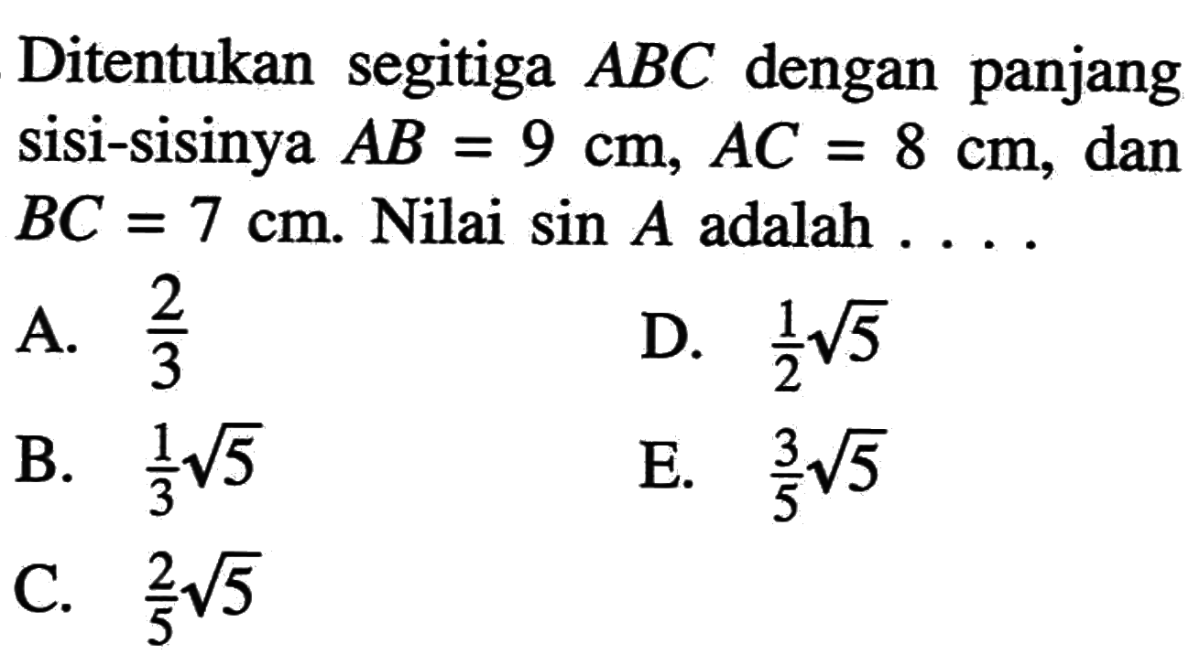 Menghitung Panjang AB pada Segitiga ABC dengan BC=10, AC=40, ∠C=120°