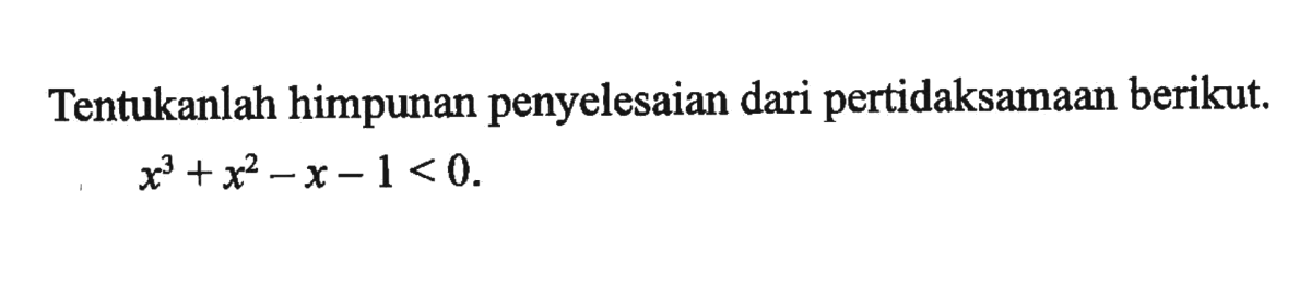 Himpunan penyelesaian dari x^2 - x - 30 = 0 adalah