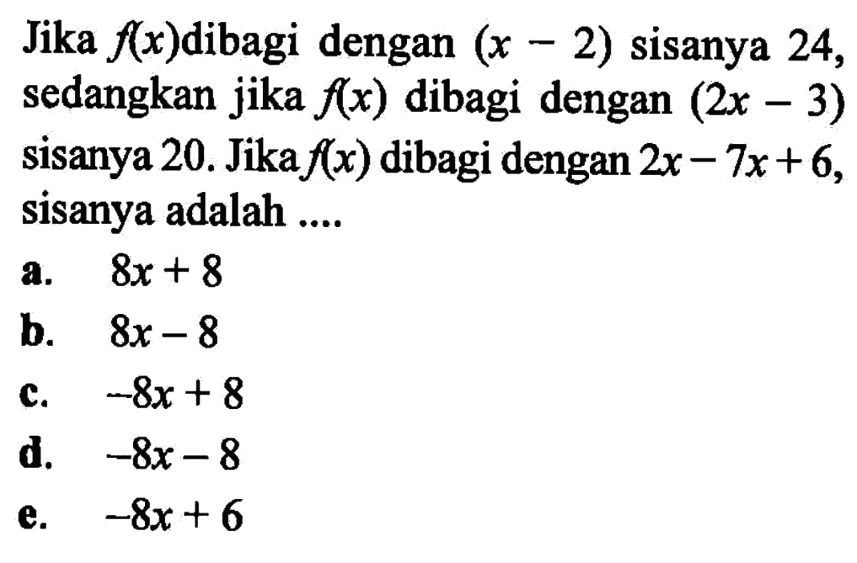 Jika f(x)=1/√(2x-2), maka f(x) berapa
