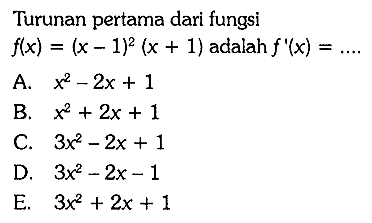 Turunan fungsi f(x)=cos²(1/x)