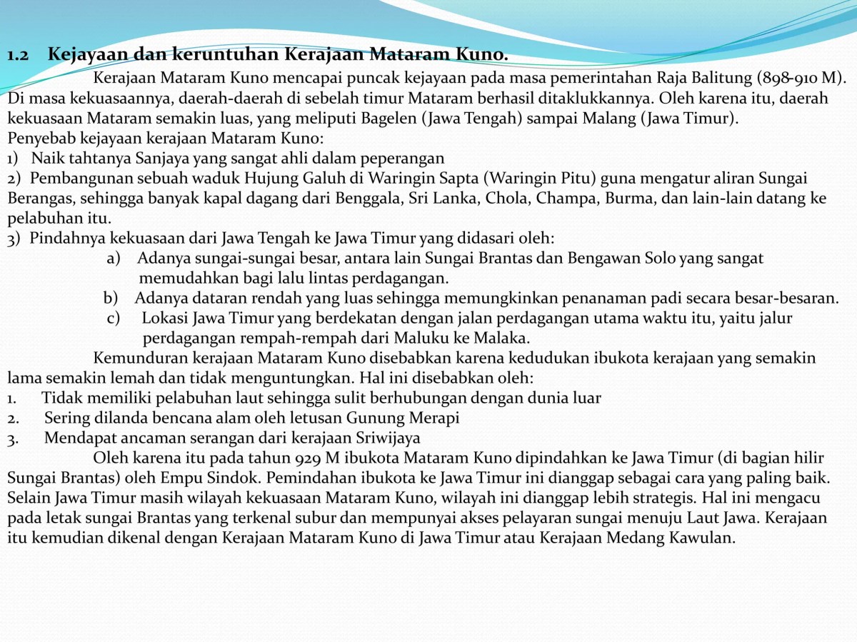 Pemindahan Kerajaan Mataram Lama ke Jawa Timur