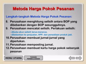 Menentukan Harga Pokok dengan Metode Harga Pokok Pesanan