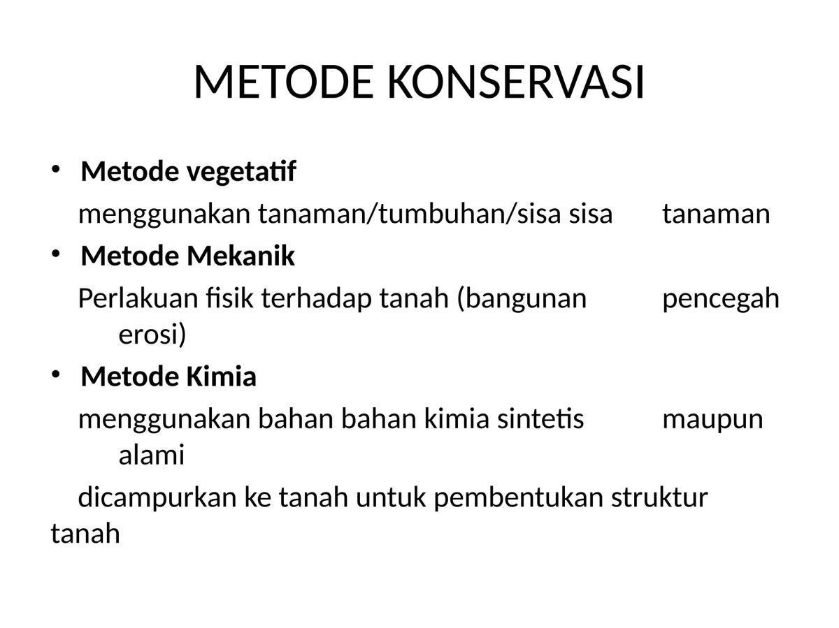 Metode Konservasi Air