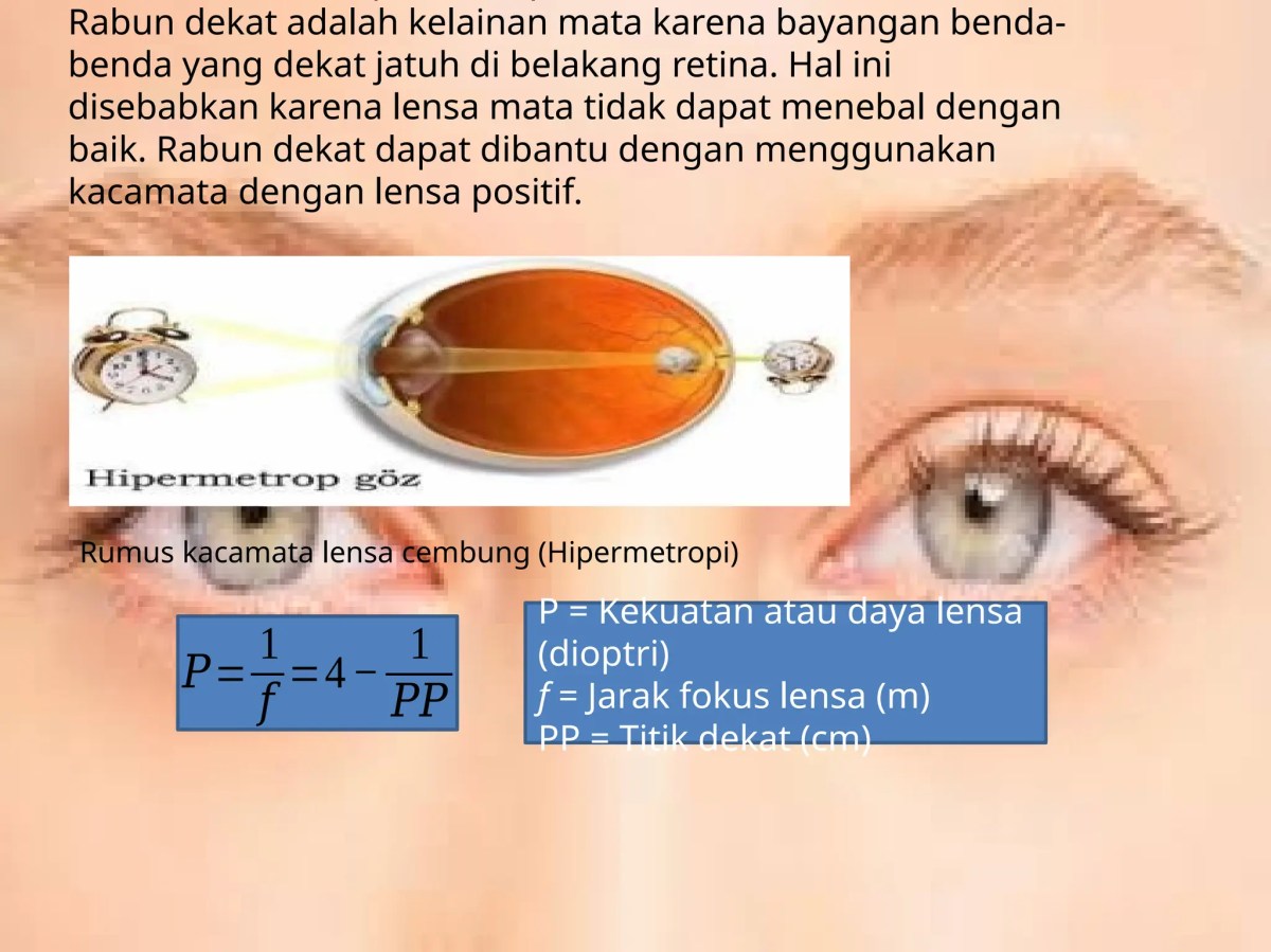 Hitung Jarak Fokus dan Kekuatan Kacamata untuk Hipermetropi 75 cm