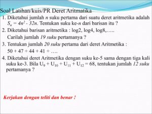Bayangan Titik A dan Panjang Kabel Berdasarkan Deret Aritmetika
