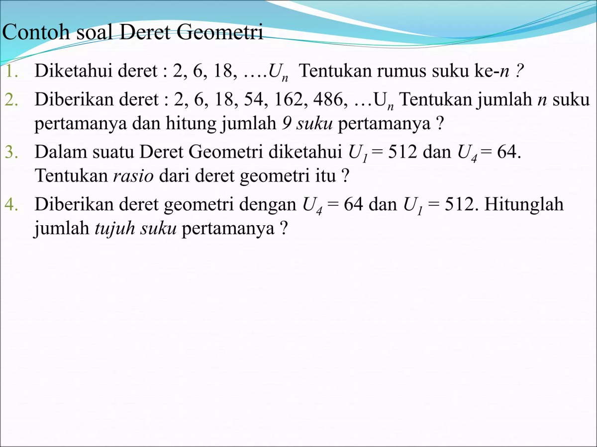 Jumlah 6 Suku Pertama Deret Geometri: Suku 3=18, Suku 5=162