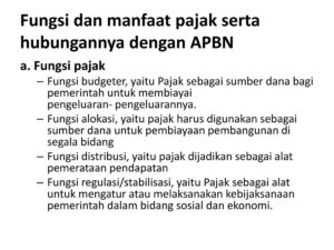 Pajak sebagai Alat Stabilisasi dan Pertumbuhan Ekonomi