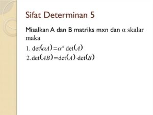 Menentukan Nilai X pada Determinan Matriks