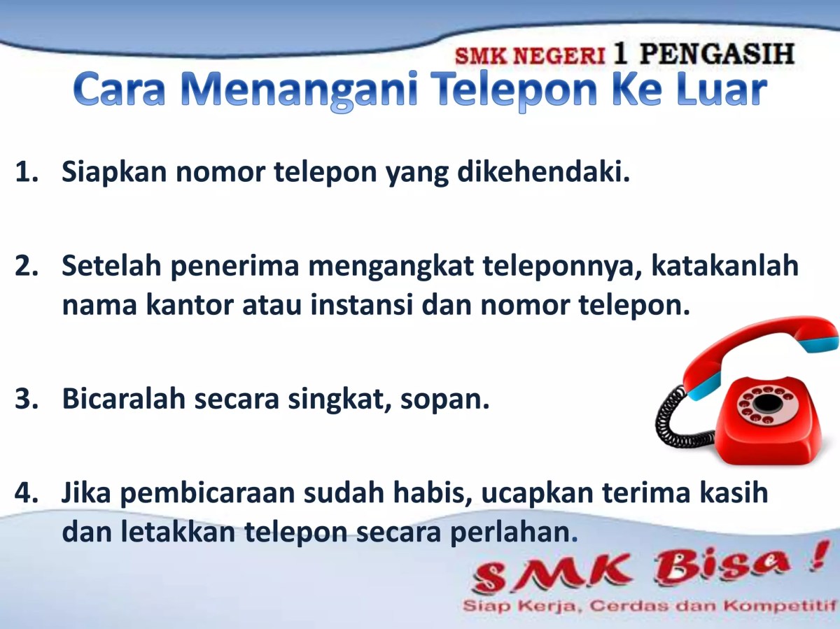 Langkah Awal Saat Menerima Telepon