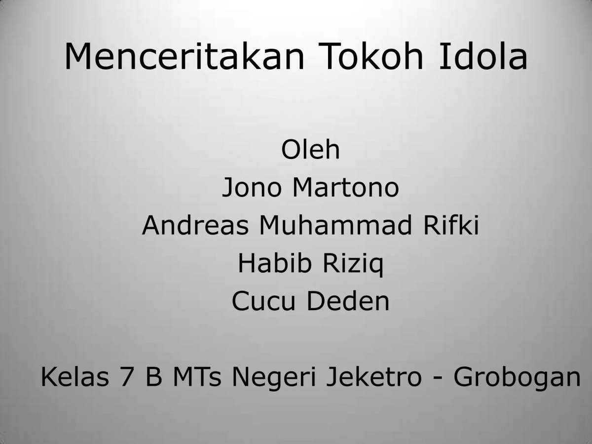 Langkah Awal Menceritakan Tokoh Idola: Identifikasi.