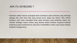 Perangkat Input Huruf Angka atau Simbol